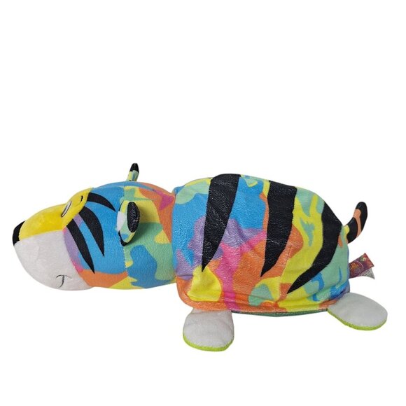 Flip A Zoo Gildy Tiger Toby Turtle Plush 15 Inch - Picture 3 of 12